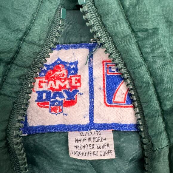 Vintage Green Bay Packers Puffer Jacket Game Day Logo 7 Size XL - Picture 7 of 11